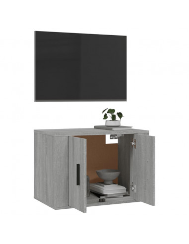 Mobile Porta TV a Parete Grigio Sonoma 57x34,5x40 cm
