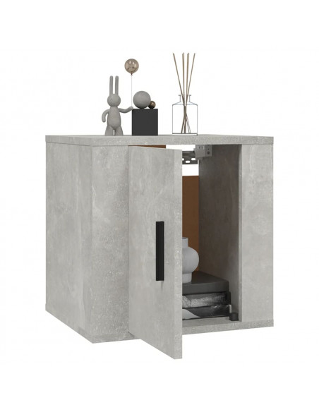 Mobile Porta TV a Parete Grigio Cemento 40x34,5x40 cm