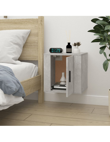 Mobile Porta TV a Parete Grigio Cemento 40x34,5x40 cm