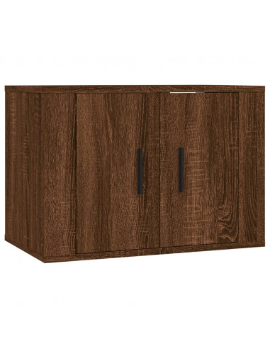 Mobile Porta TV a Parete Rovere Marrone 57x34,5x40 cm