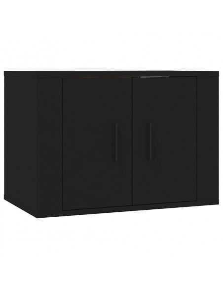 Mobile Porta TV a Parete Nero 57x34,5x40 cm
