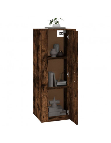 Mobile Porta TV a Parete Rovere Fumo 40x34,5x100 cm