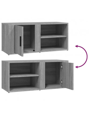 Mobili TV 2 pz Grigio Sonoma 80x31,5x36 cm Legno Multistrato