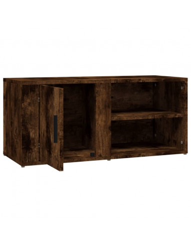 Mobili TV 2pz Rovere Fumo 80x31,5x36 cm in Legno Multistrato