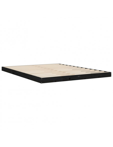 Giroletto Nero 150x200 cm King in Legno Massello di Pino