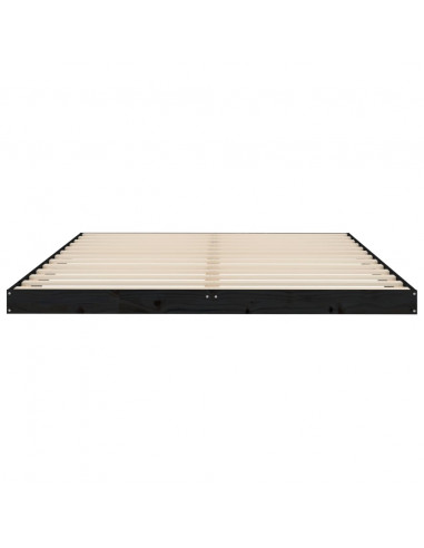 Giroletto Nero 150x200 cm King in Legno Massello di Pino