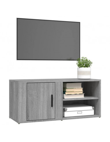 Mobile Porta TV Grigio Sonoma 80x31,5x36 cm Legno Multistrato