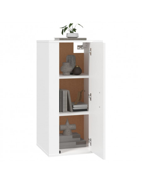 Mobile Porta TV a Parete Bianco 40x34,5x80 cm