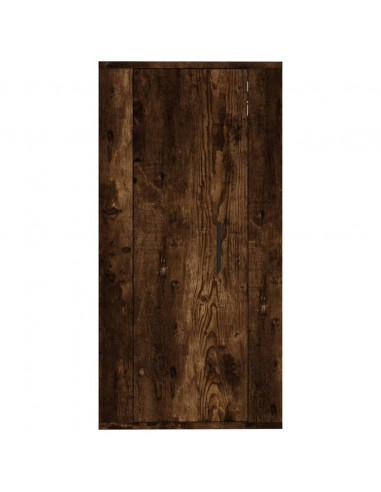 Mobile Porta TV a Parete Rovere Fumo 40x34,5x80 cm