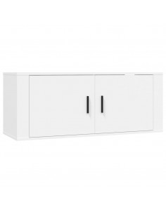 Mobile Porta TV a Parete Bianco 100x34,5x40 cm 2
