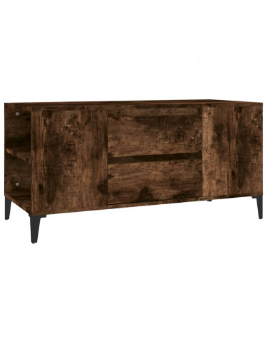 Mobile Porta TV Rovere Fumo 102x44,5x50 cm in Legno Multistrato