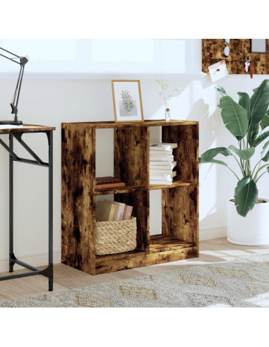 Libreria Rovere Fumo 68,5x32x75 cm in Legno Multistrato