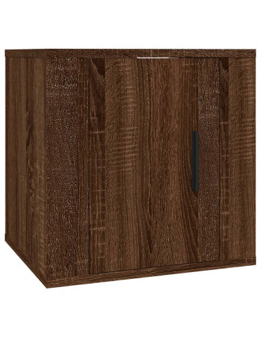 Mobili Porta TV a Parete 2 pz Rovere Marrone 40x34,5x40 cm