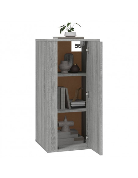 Mobile Porta TV a Parete Grigio Sonoma 40x34,5x80 cm