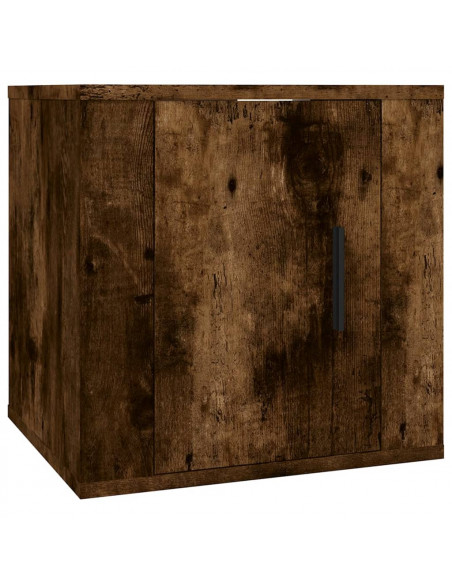 Mobile Porta TV a Parete Rovere Fumo 40x34,5x40 cm
