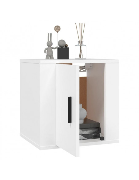 Mobile Porta TV a Parete Bianco 40x34,5x40 cm