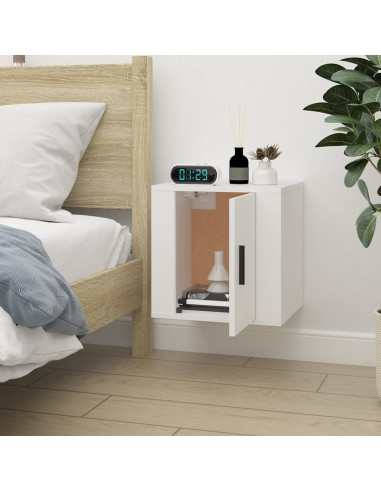 Mobile Porta TV a Parete Bianco 40x34,5x40 cm