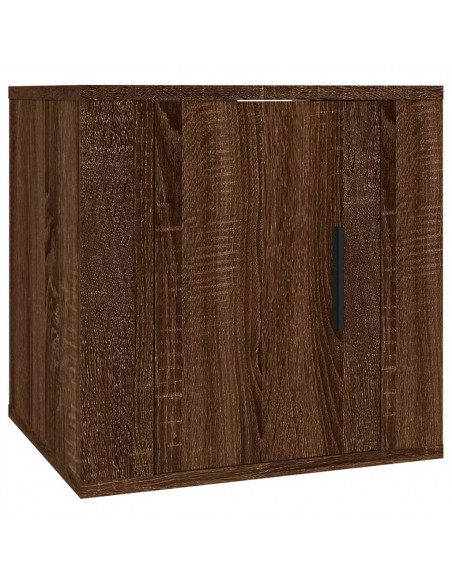 Mobile Porta TV a Parete Rovere Marrone 40x34,5x40 cm