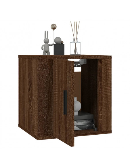 Mobile Porta TV a Parete Rovere Marrone 40x34,5x40 cm