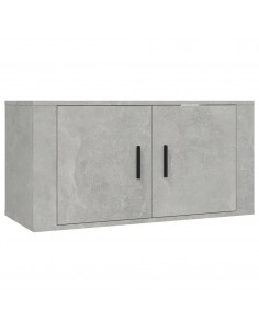 Mobile Porta TV a Parete Grigio cemento 80x34,5x40 cm 2
