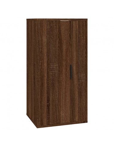 Mobile Porta TV a Parete Rovere Marrone 40x34,5x80 cm