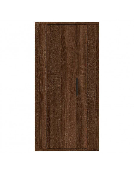 Mobile Porta TV a Parete Rovere Marrone 40x34,5x80 cm