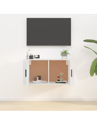 Mobile Porta TV a Parete Bianco 80x34,5x40 cm