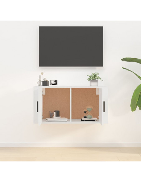 Mobile Porta TV a Parete Bianco 80x34,5x40 cm