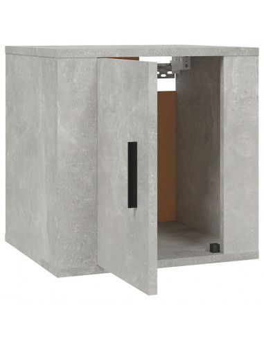 Mobili Porta TV a Parete 2 pz Grigio Cemento 40x34,5x40 cm