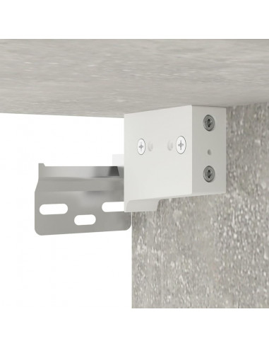 Mobili Porta TV a Parete 2 pz Grigio Cemento 40x34,5x40 cm