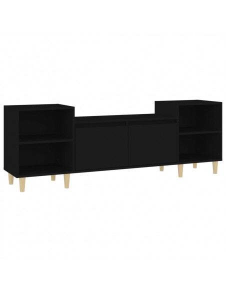 Mobile Porta TV Nero 160x35x55 cm in Legno Multistrato