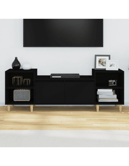 Mobile Porta TV Nero 160x35x55 cm in Legno Multistrato