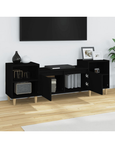 Mobile Porta TV Nero 160x35x55 cm in Legno Multistrato
