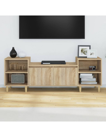 Mobile Porta TV Rovere Sonoma 160x35x55 cm Legno Multistrato