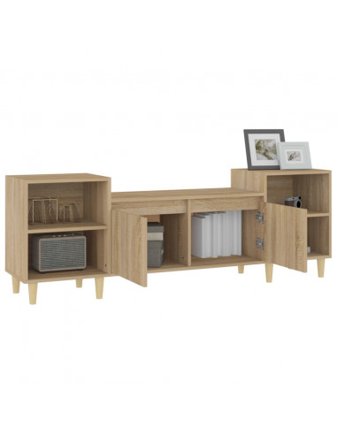 Mobile Porta TV Rovere Sonoma 160x35x55 cm Legno Multistrato