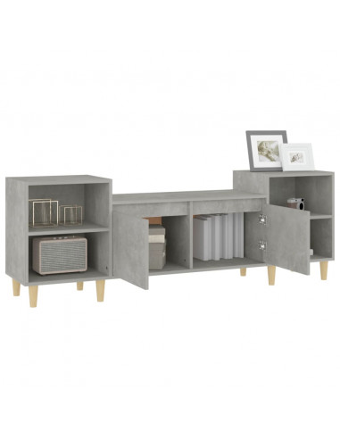 Mobile per TV Grigio Cemento 160x35x55 cm Legno Multistrato