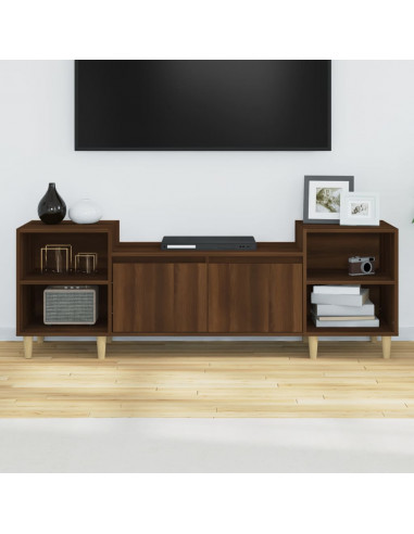 Mobile TV Rovere Marrone 160x35x55 cm in Legno Multistrato