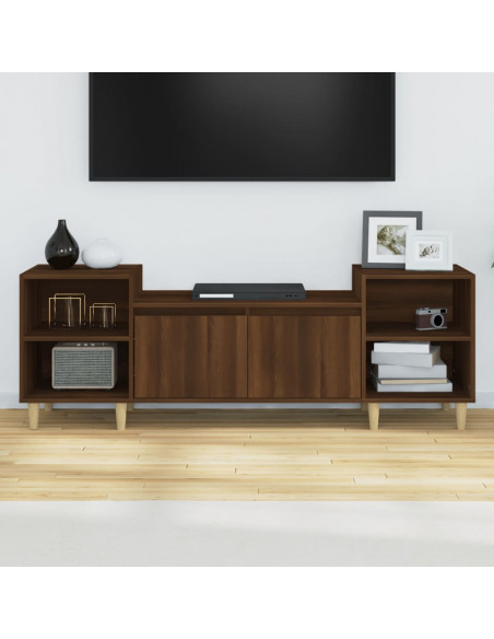 Mobile TV Rovere Marrone 160x35x55 cm in Legno Multistrato