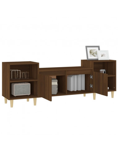 Mobile TV Rovere Marrone 160x35x55 cm in Legno Multistrato