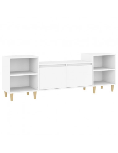 Mobile Porta TV Bianco 160x35x55 cm in Legno Multistrato