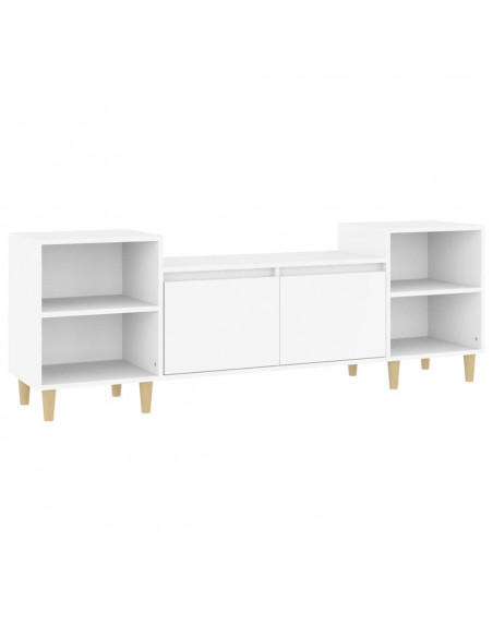 Mobile Porta TV Bianco 160x35x55 cm in Legno Multistrato