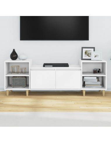 Mobile Porta TV Bianco 160x35x55 cm in Legno Multistrato