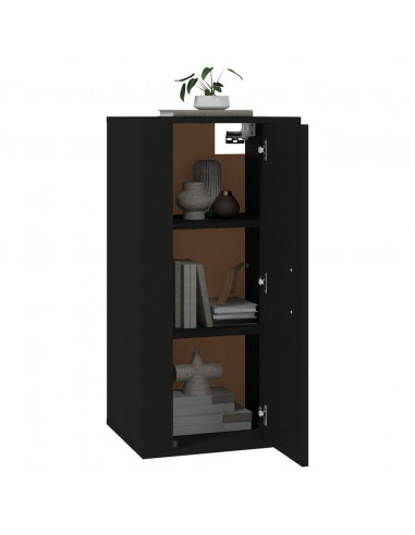 Mobile Porta TV a Parete Nero 40x34,5x80 cm