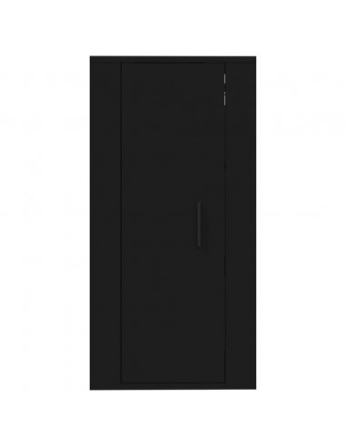 Mobile Porta TV a Parete Nero 40x34,5x80 cm