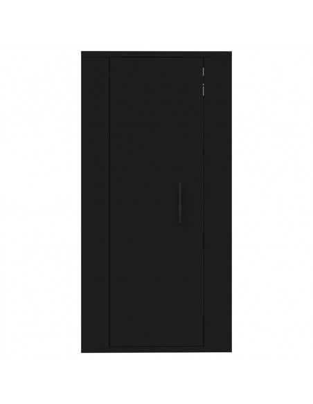 Mobile Porta TV a Parete Nero 40x34,5x80 cm