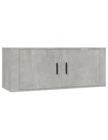 Mobile Porta TV a Parete Grigio cemento 100x34,5x40 cm