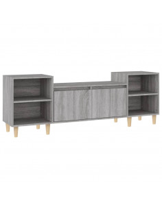 Mobile TV Grigio Sonoma 160x35x55 cm in Legno Multistrato 2