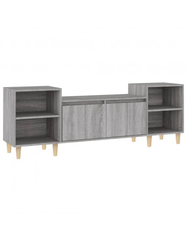 Mobile TV Grigio Sonoma 160x35x55 cm in Legno Multistrato