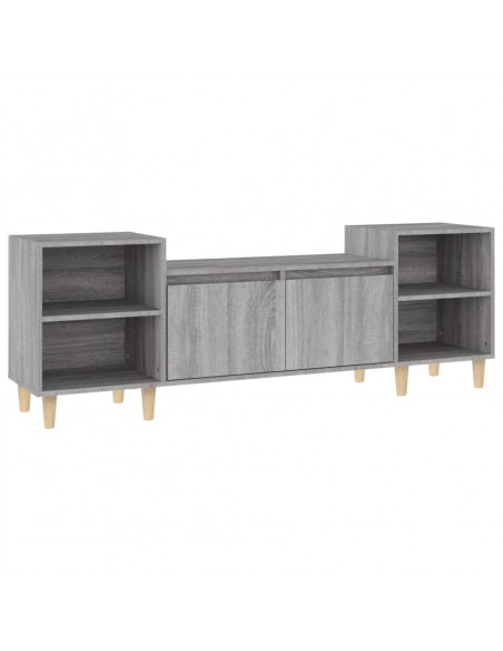 Mobile TV Grigio Sonoma 160x35x55 cm in Legno Multistrato