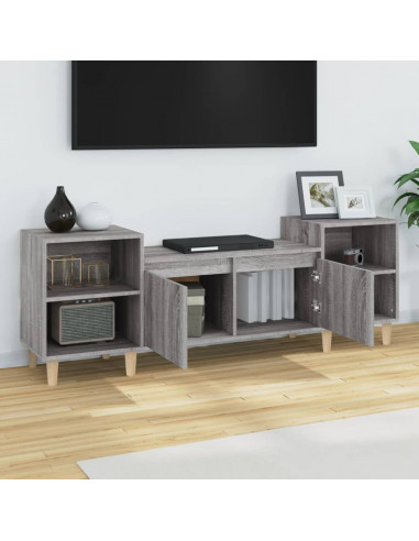 Mobile TV Grigio Sonoma 160x35x55 cm in Legno Multistrato